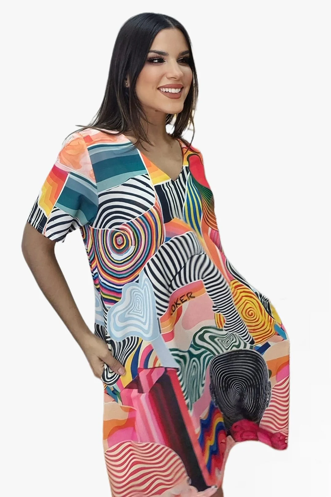 Vestido Lineas silueteadas