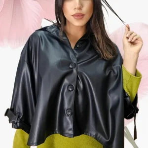 Camisola Polipiel Negra