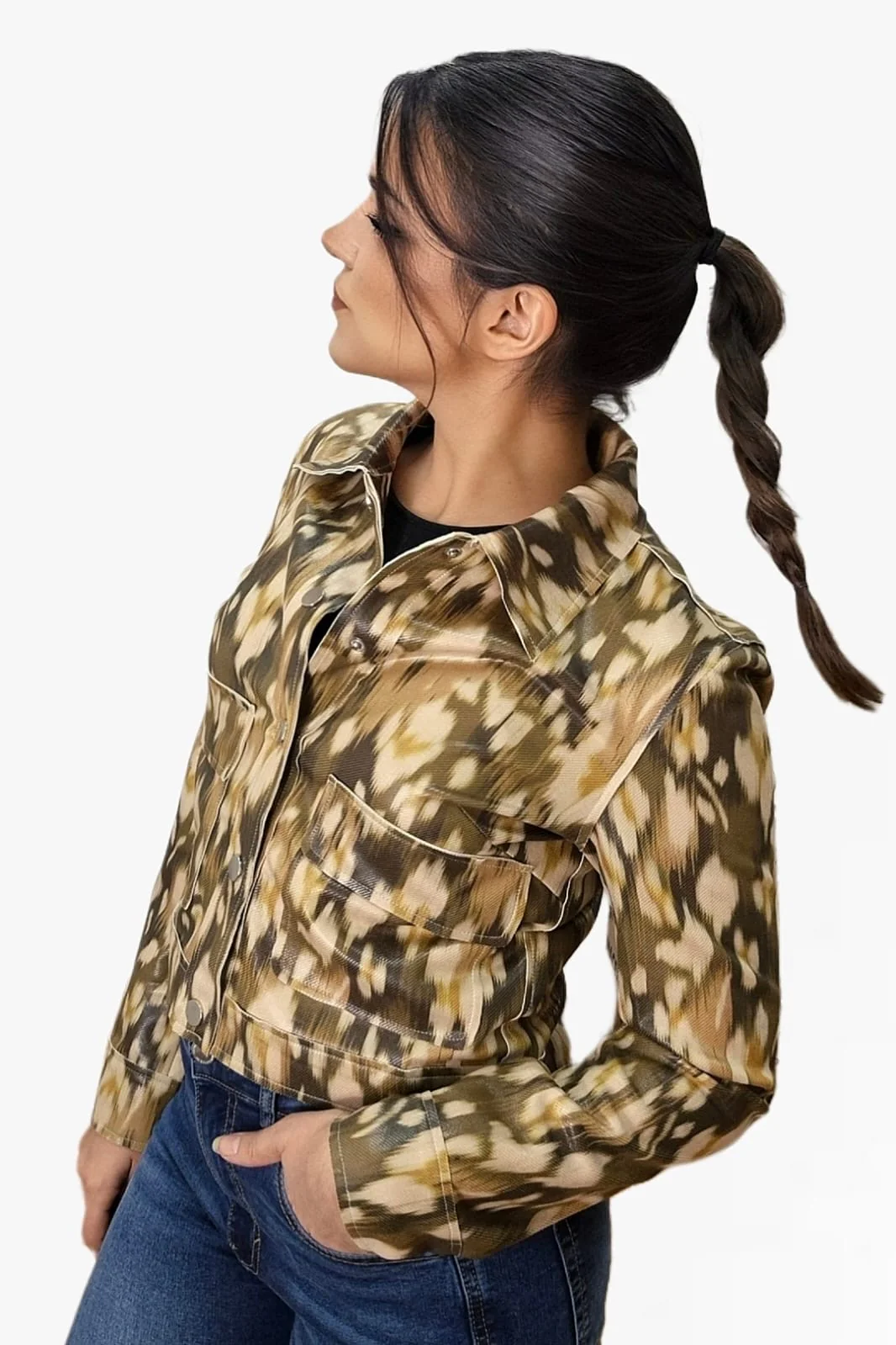 Chaqueta Print Oliva - Imagen 5