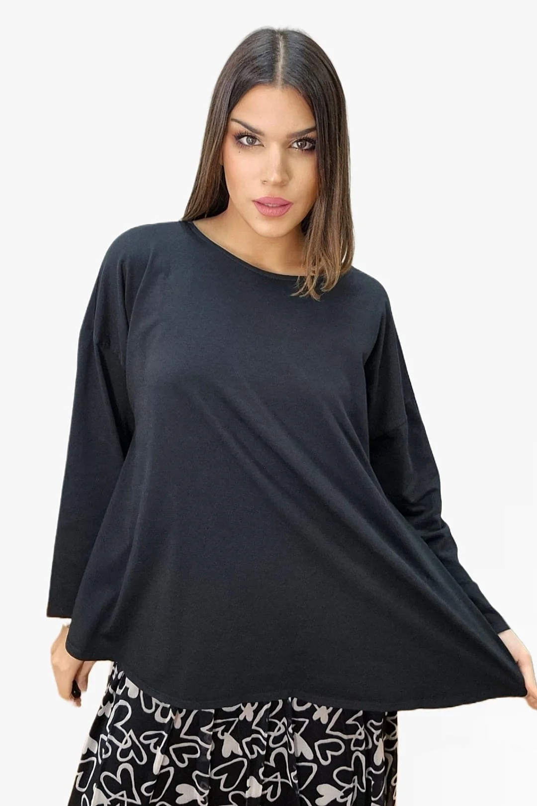 Camiseta Manga Evase Negra - Imagen 3