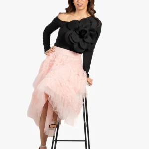 Falda Tul Irregular Rosa