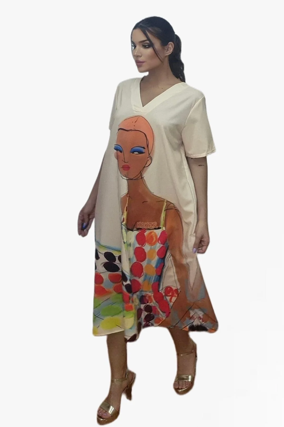 Vestido Topos Multicolor - Imagen 6