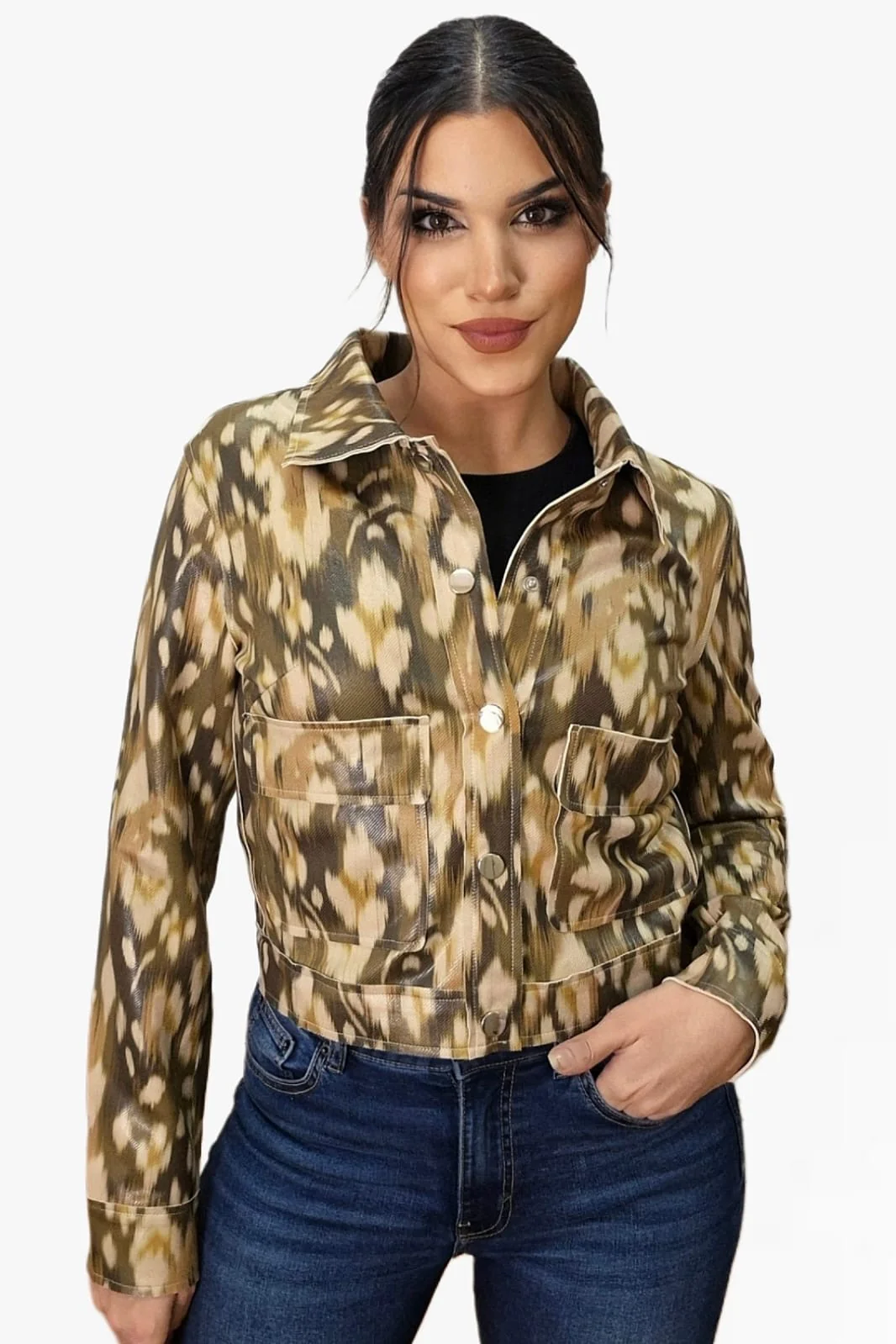 Chaqueta Print Oliva - Imagen 3