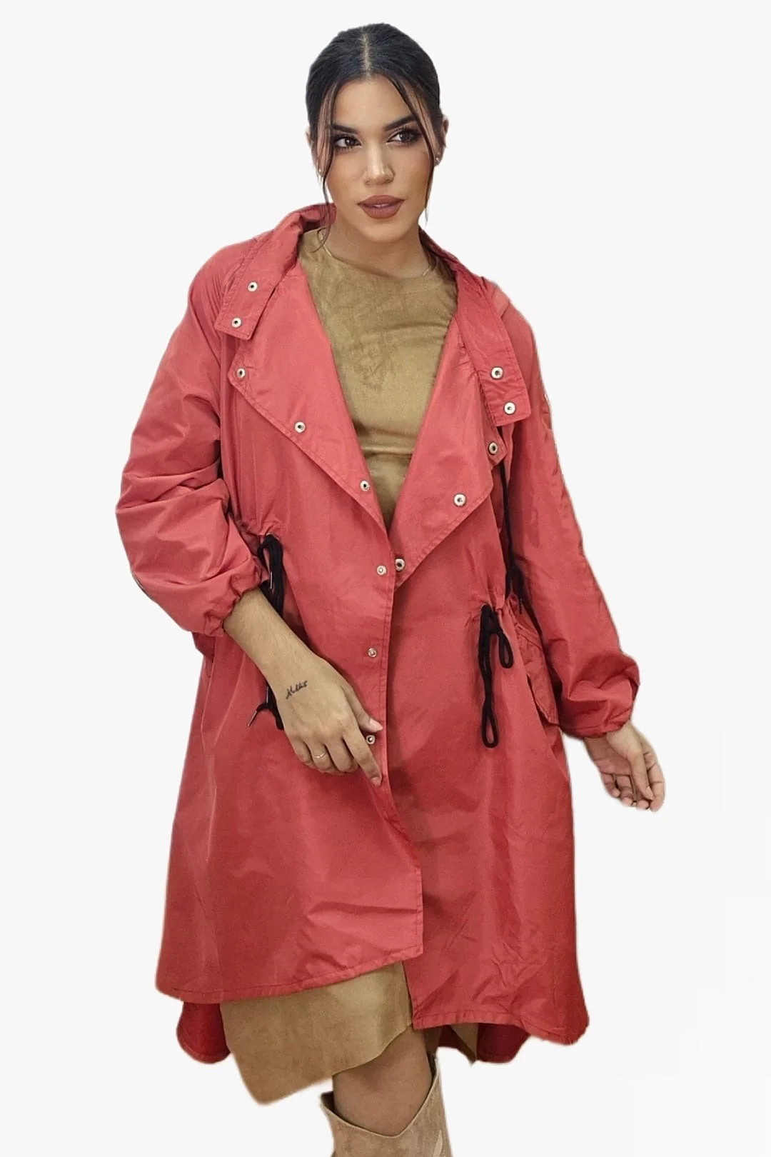 Gabardina Argollas Naranja - Imagen 5