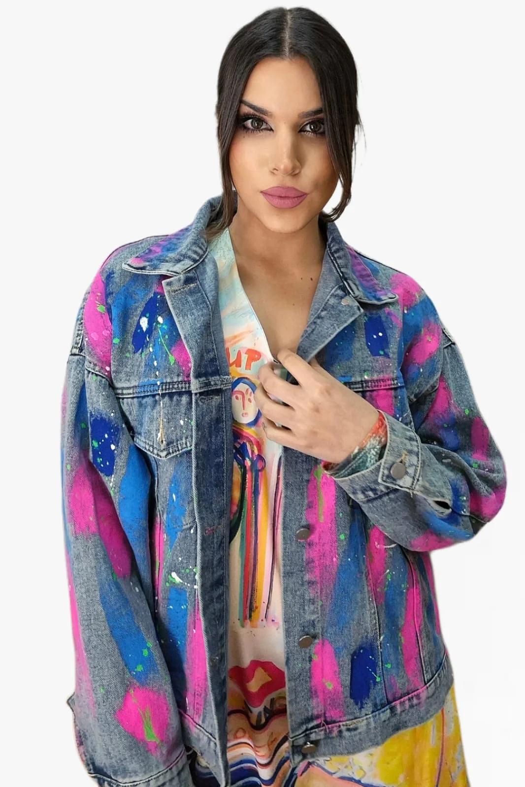 Vaquera Oversize Pintura tigre - Imagen 5