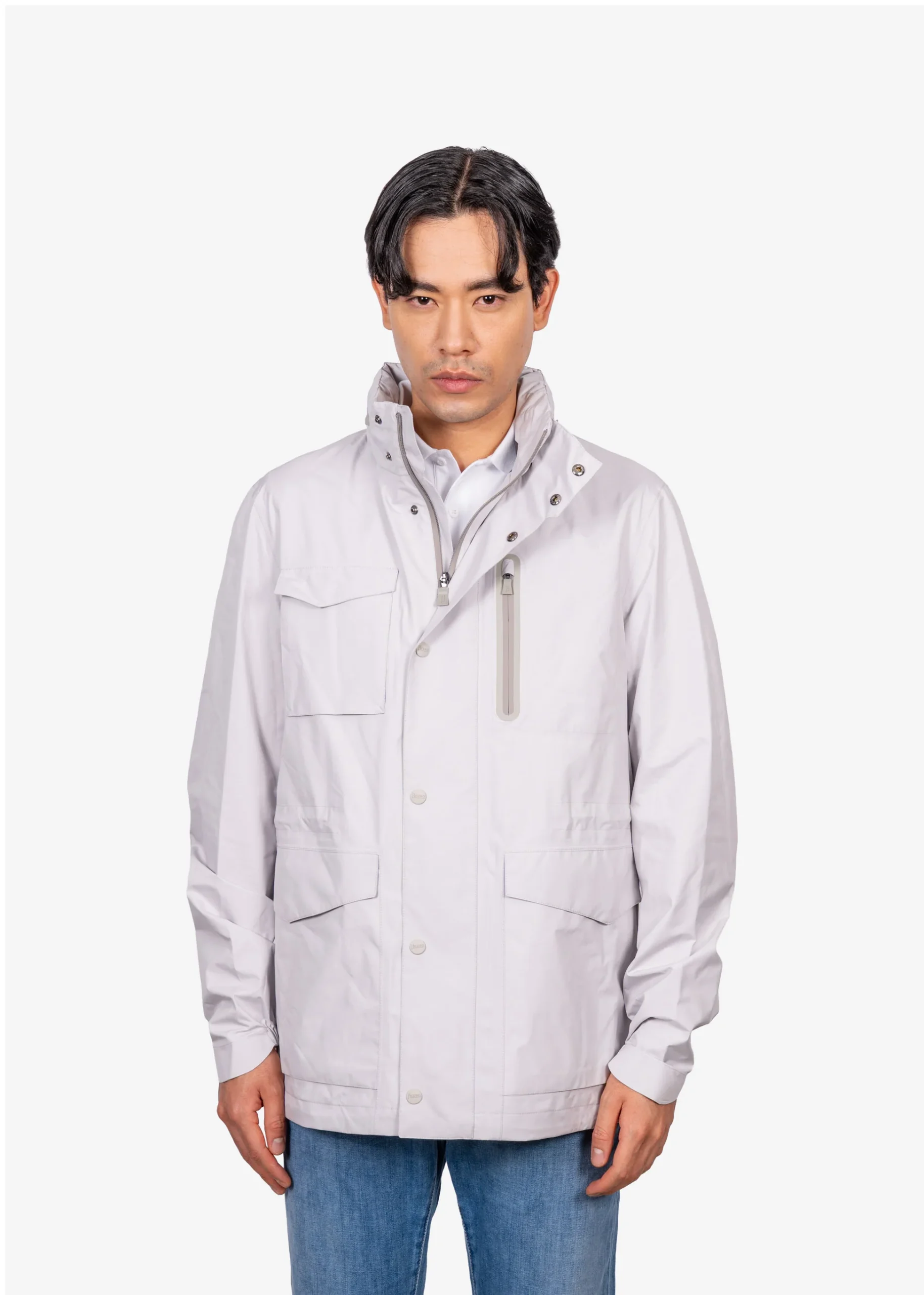 Chaqueta Hombre Gris Claro