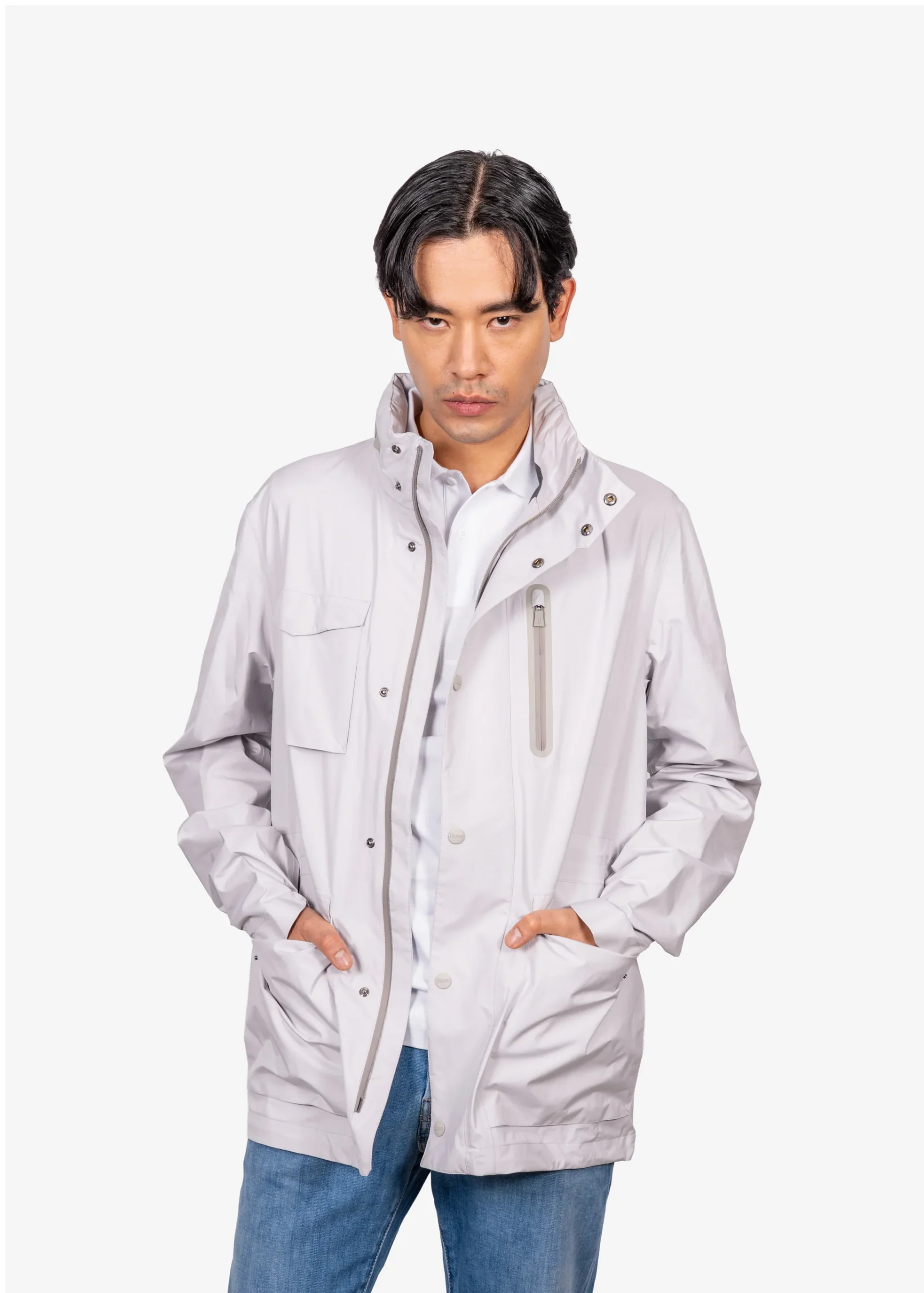 Chaqueta Hombre Gris Claro - Imagen 4