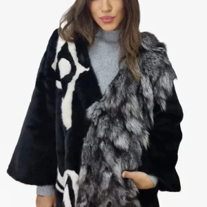 Abrigo Etnico Peluche Negro