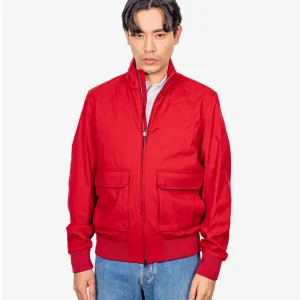 Chaqueta Hombre Color Rojo en Lana y Poliamida