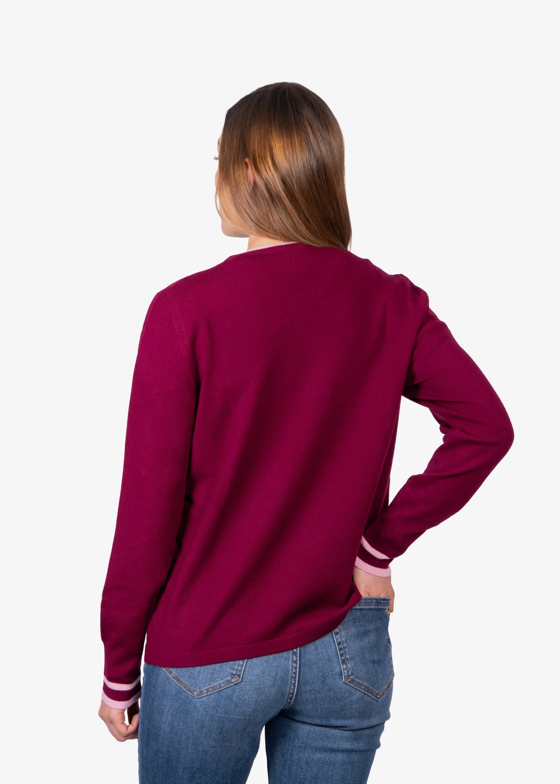 Sweater Dama Vinotinto Acrilica+ Lana + Pl H&B - Imagen 3