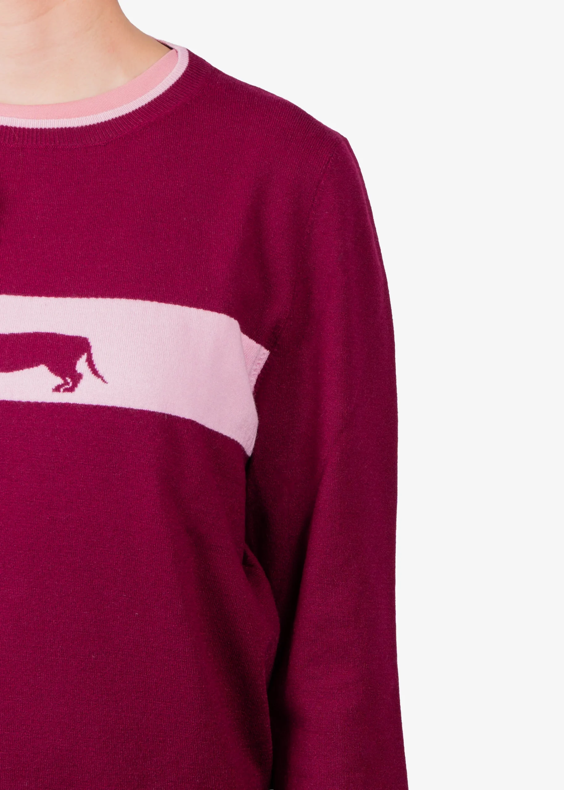 Sweater Dama Vinotinto Acrilica+ Lana + Pl H&B - Imagen 4