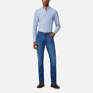 Jeans Hombre Recto Denim Azul H.L.