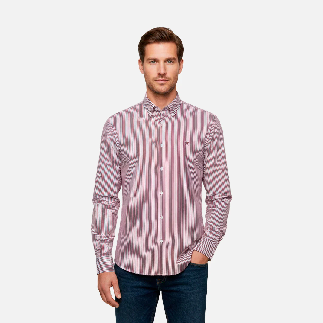 Camisa Rayas Bengala Vinotinto H.L.