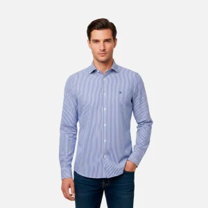 Camisa Rayas Bengala Azul  H.L.