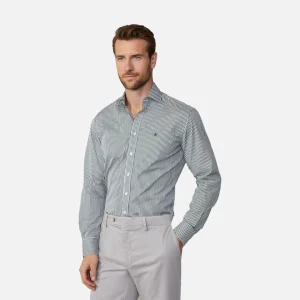 Camisa Rayas Bengala Verde H.L.