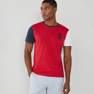 Camiseta Bordada Roja/Verde H.L.