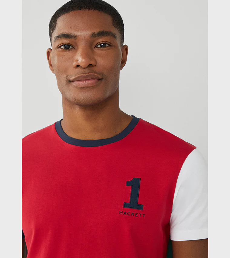 Camiseta Bordada Roja/Verde H.L. - Imagen 4