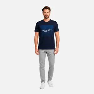 Camiseta T-shirt Estampada Azul Marino H.L.