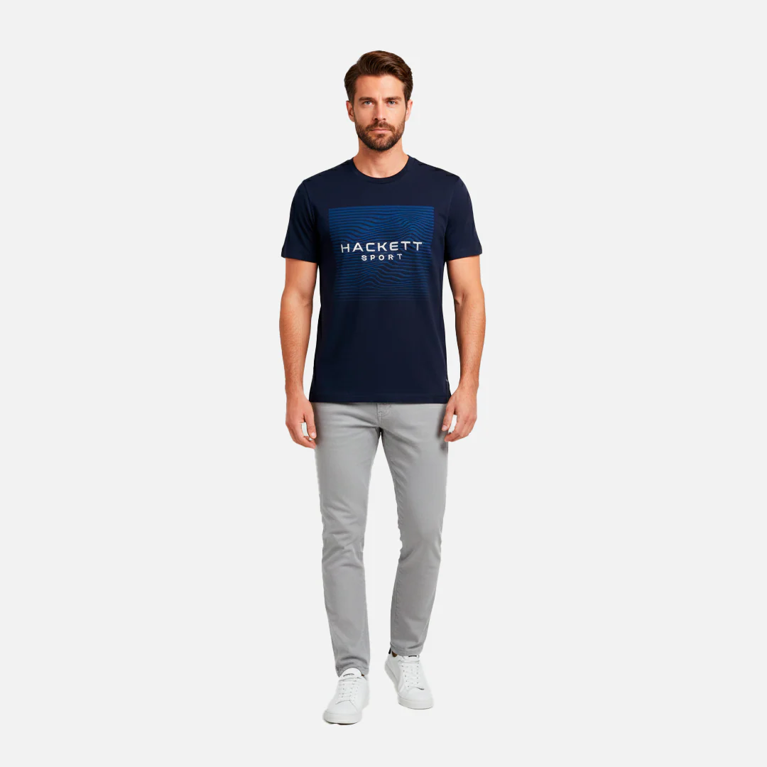 Camiseta T-shirt Estampada Azul Marino H.L.