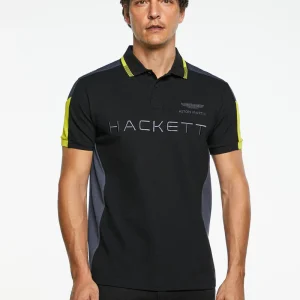 Camiseta Polo Hombre Negra/Amarilla H.L.