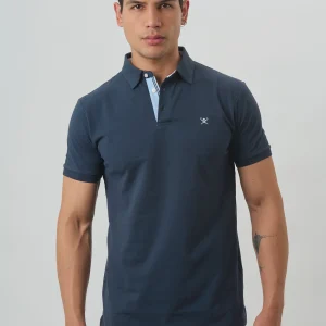 Camisa Polo Hombre Navy Azul H.L.