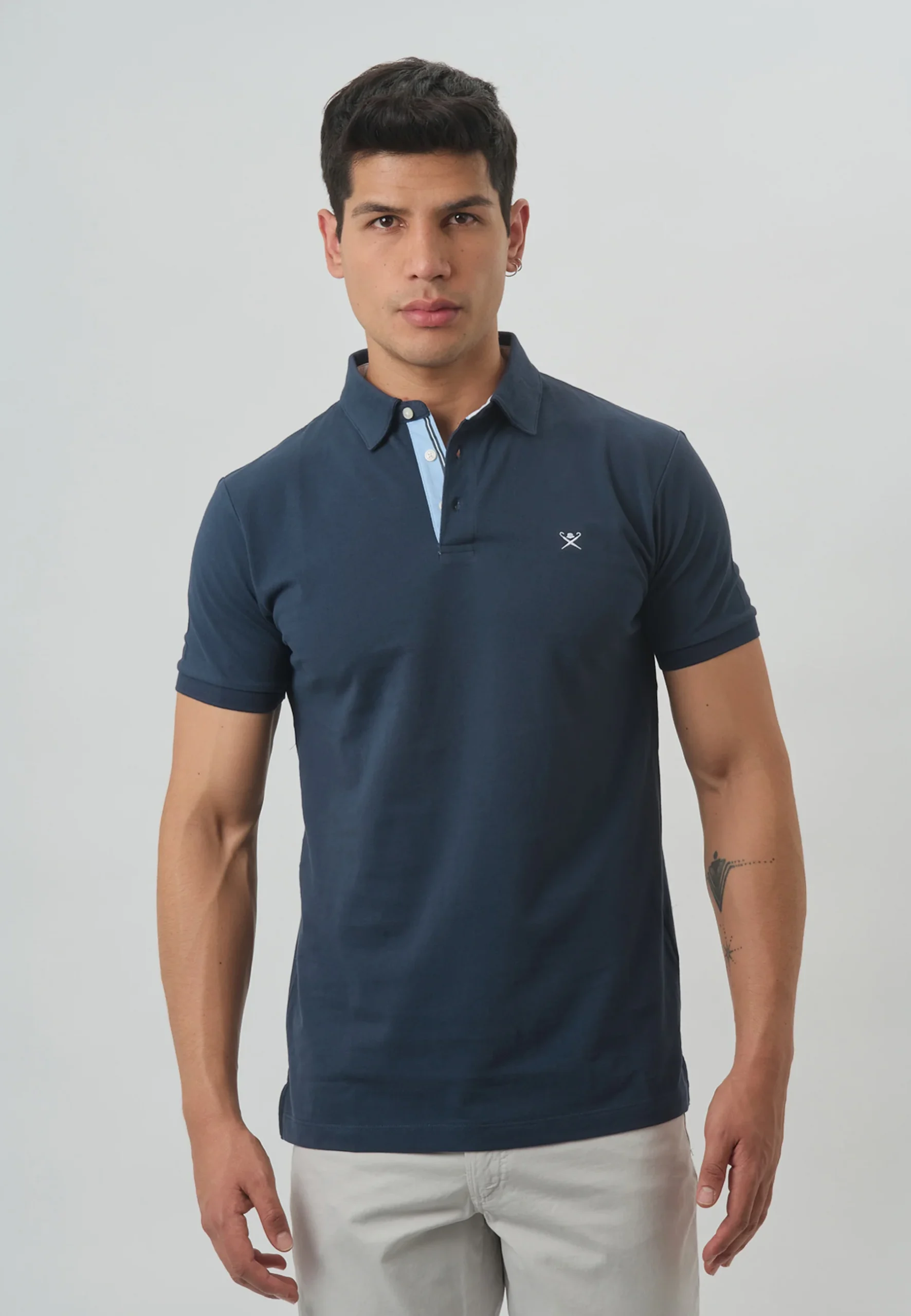 Camisa Polo Hombre Navy Azul H.L.