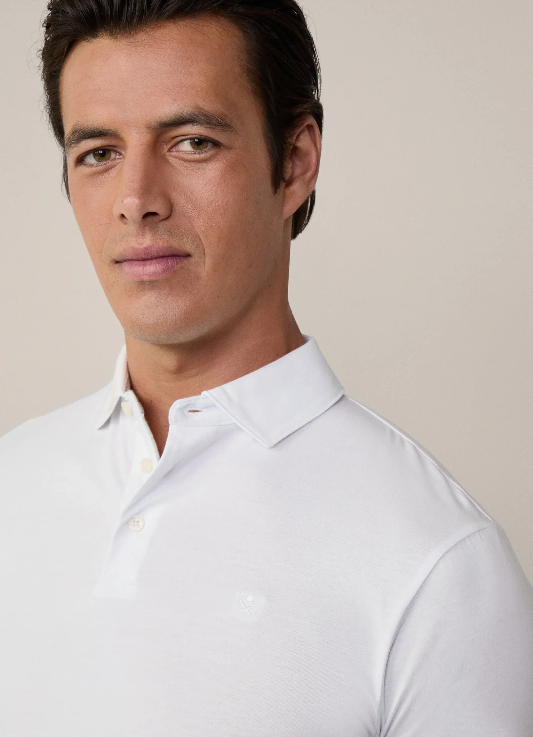 Camiseta Polo Clásica Blanca H.L. - Imagen 4