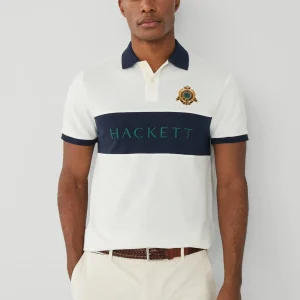 Camiseta Polo Hombre Blanco/Negro H.L.