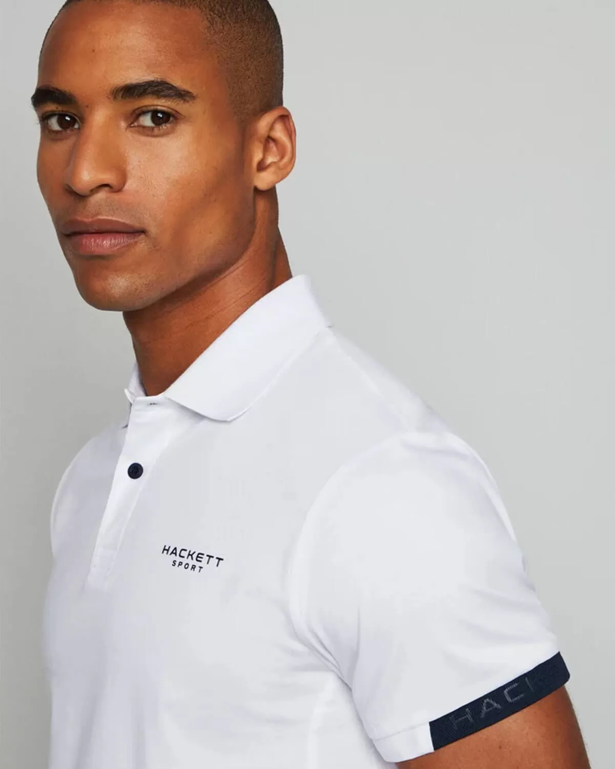 Camiseta Polo Clásica Blanca H.L. - Imagen 4