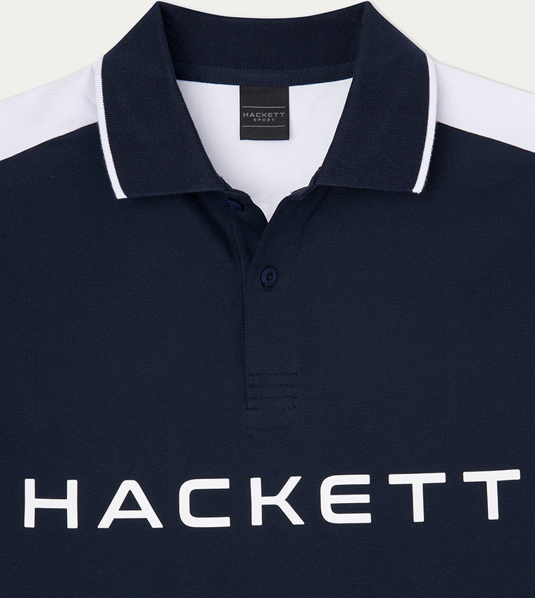 Camiseta Polo Logo Negra/Blanco H.L. - Imagen 3