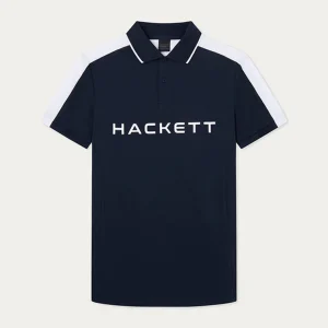 Camiseta Polo Logo Negra/Blanco H.L.