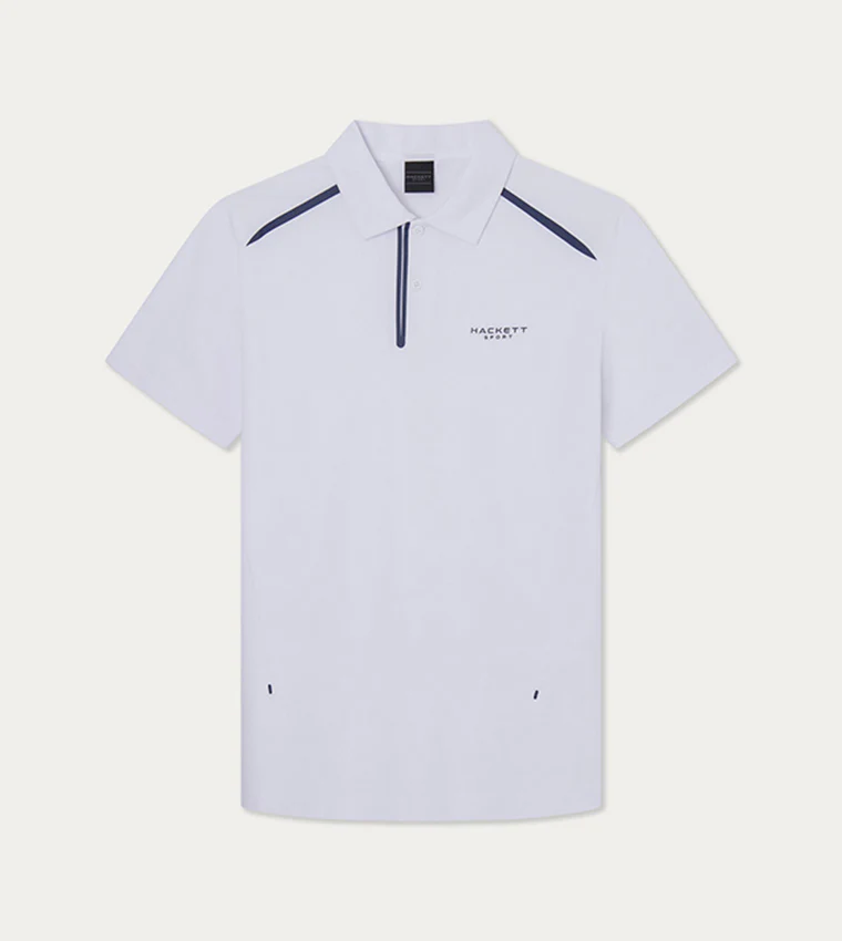 Camiseta Polo Cremallera Blanca H.L.