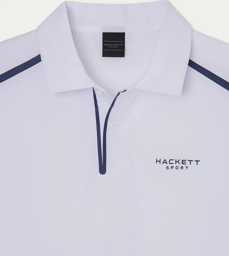 Camiseta Polo Cremallera Blanca H.L. - Imagen 3