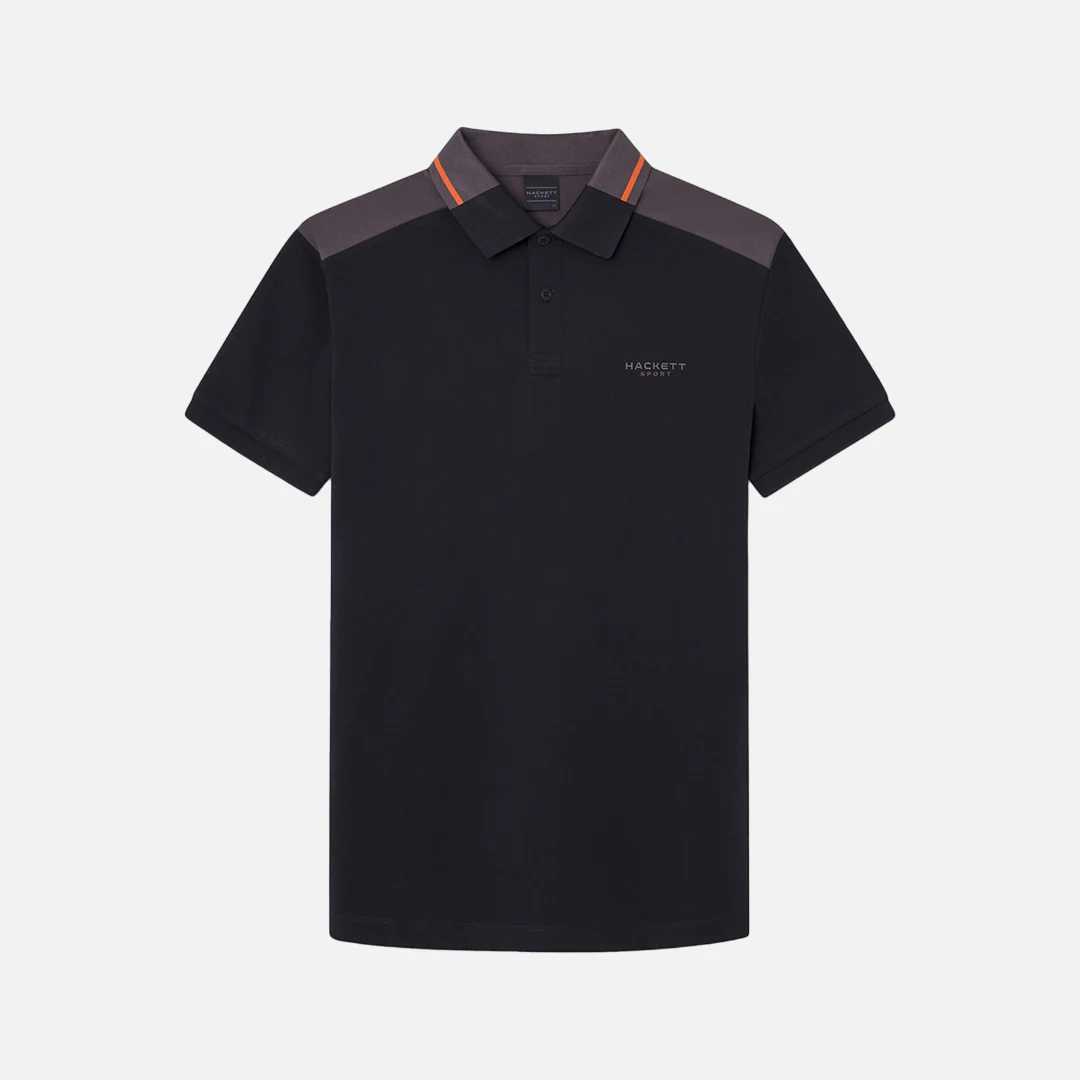 Camiseta Polo Block Negra H.L. - Imagen 3