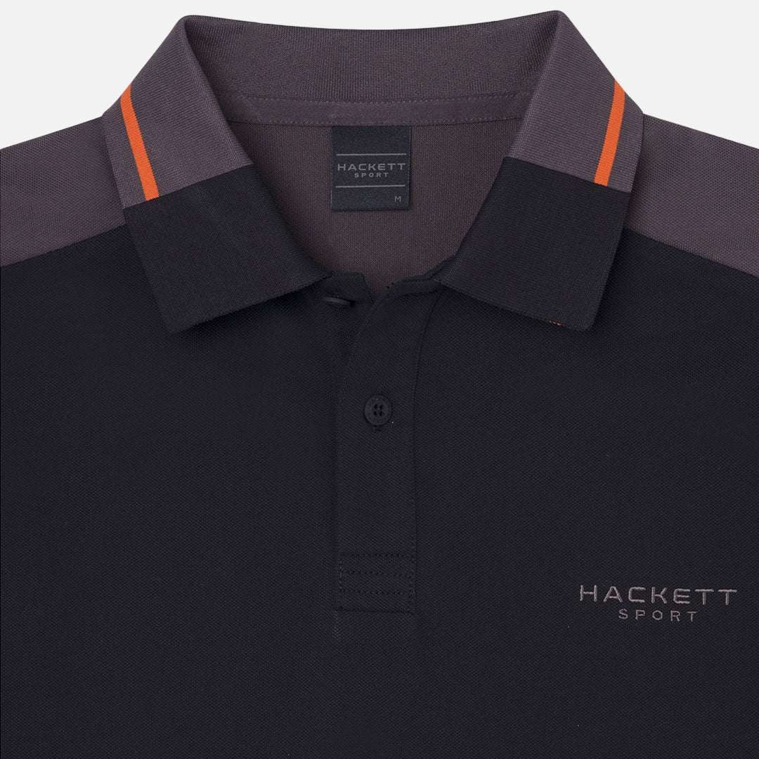 Camiseta Polo Block Negra H.L. - Imagen 4