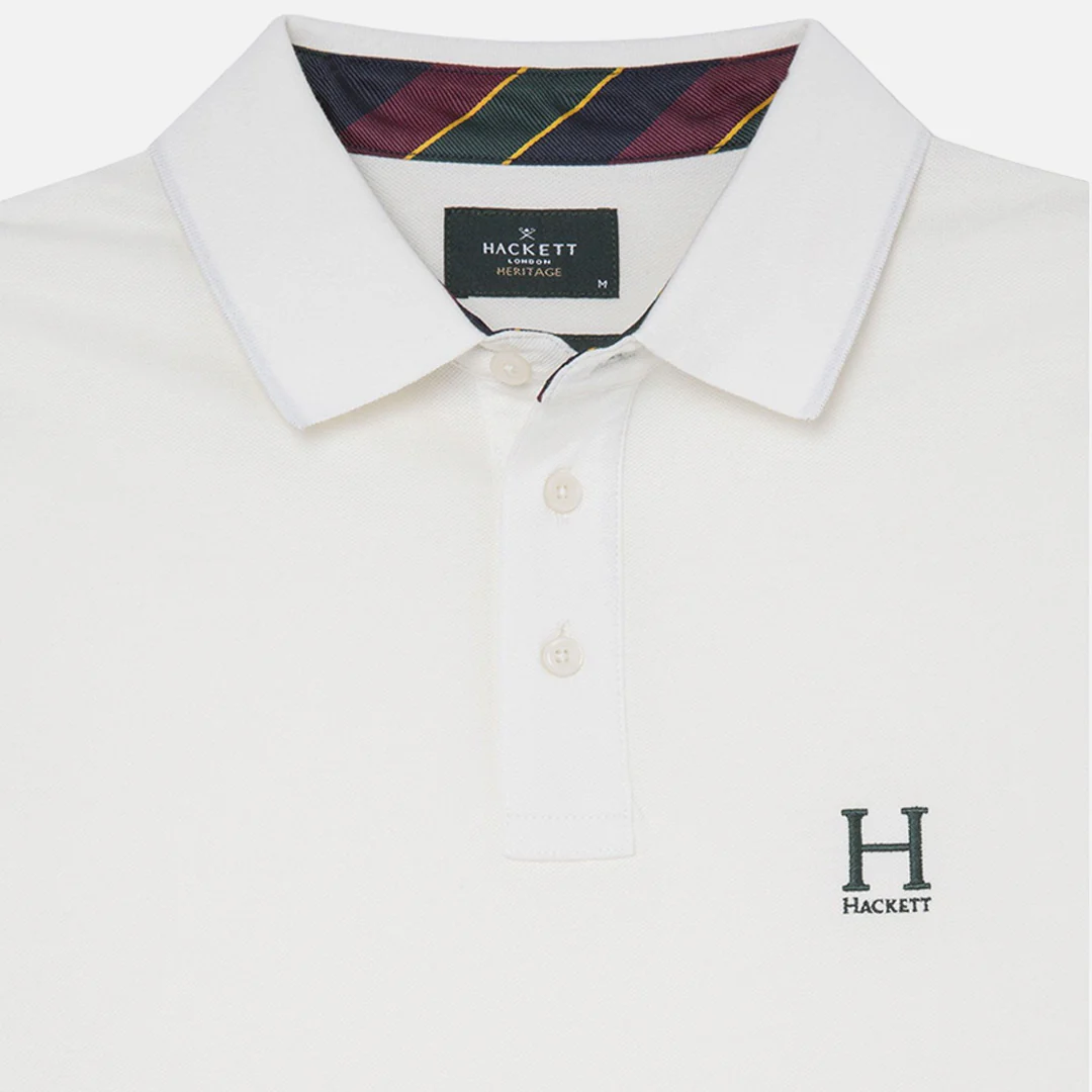 Camiseta Polo Blanca Heritage Logo H.L. - Imagen 5