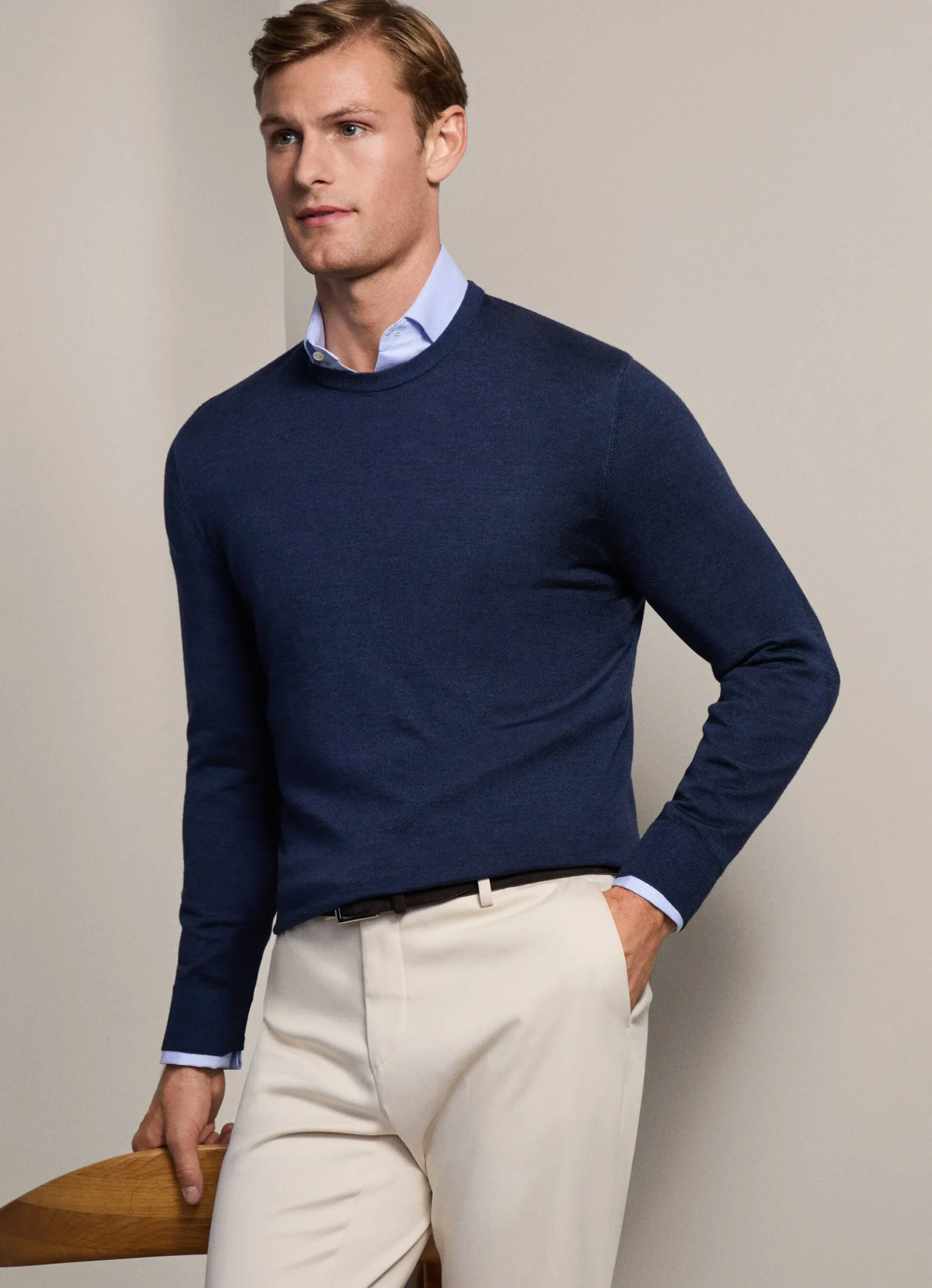 Sweater Lana Azul Marino H.L. - Imagen 4