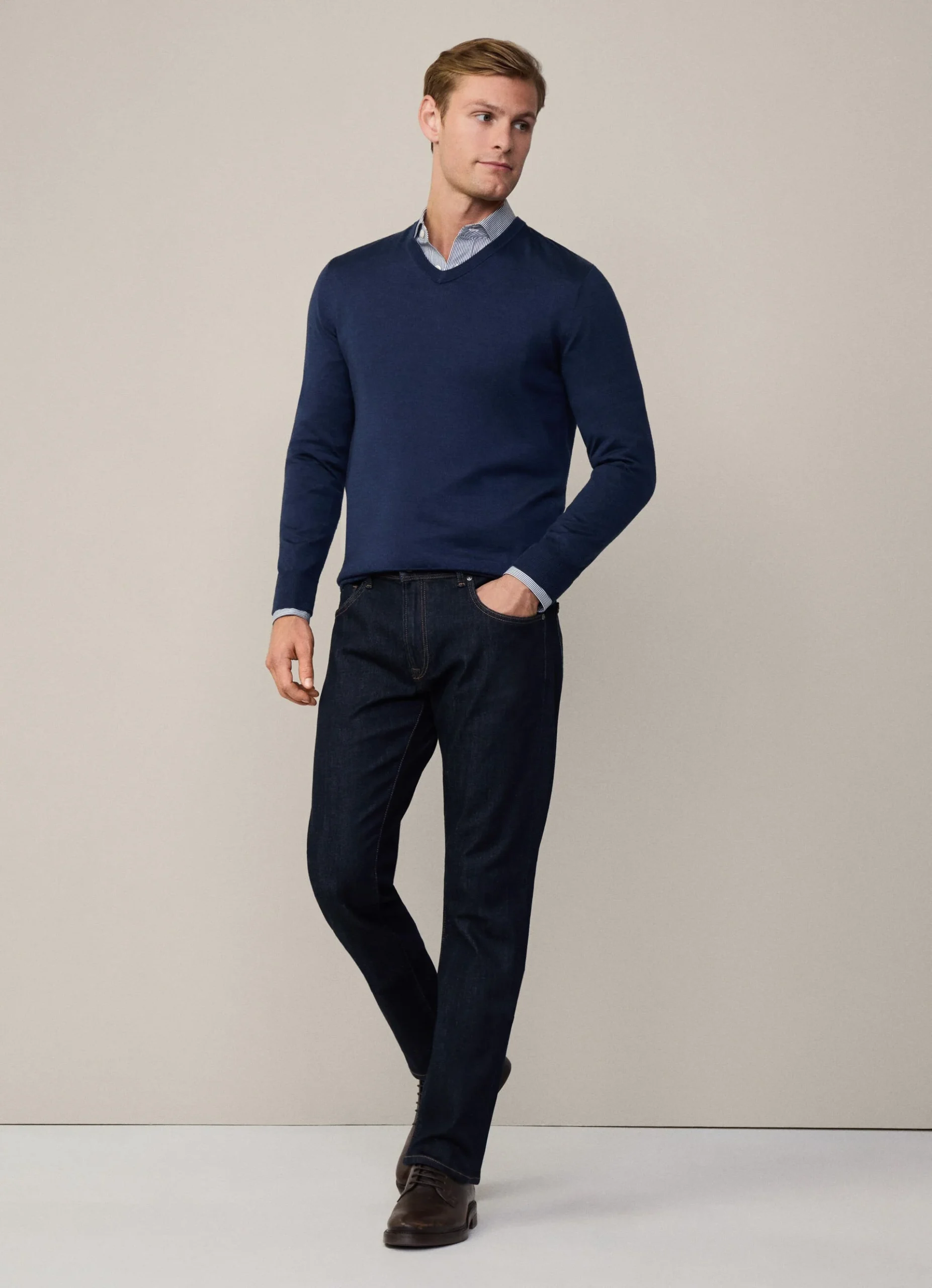 Sweater Lana Azul Marino H.L. - Imagen 3