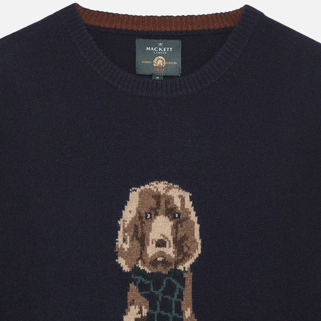 Sweater Harry Intarsia Azul Medianoche H.L. - Imagen 4