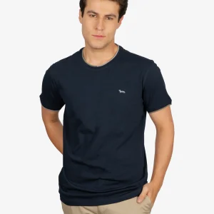 Camiseta Cuello Redondo Azul Marino