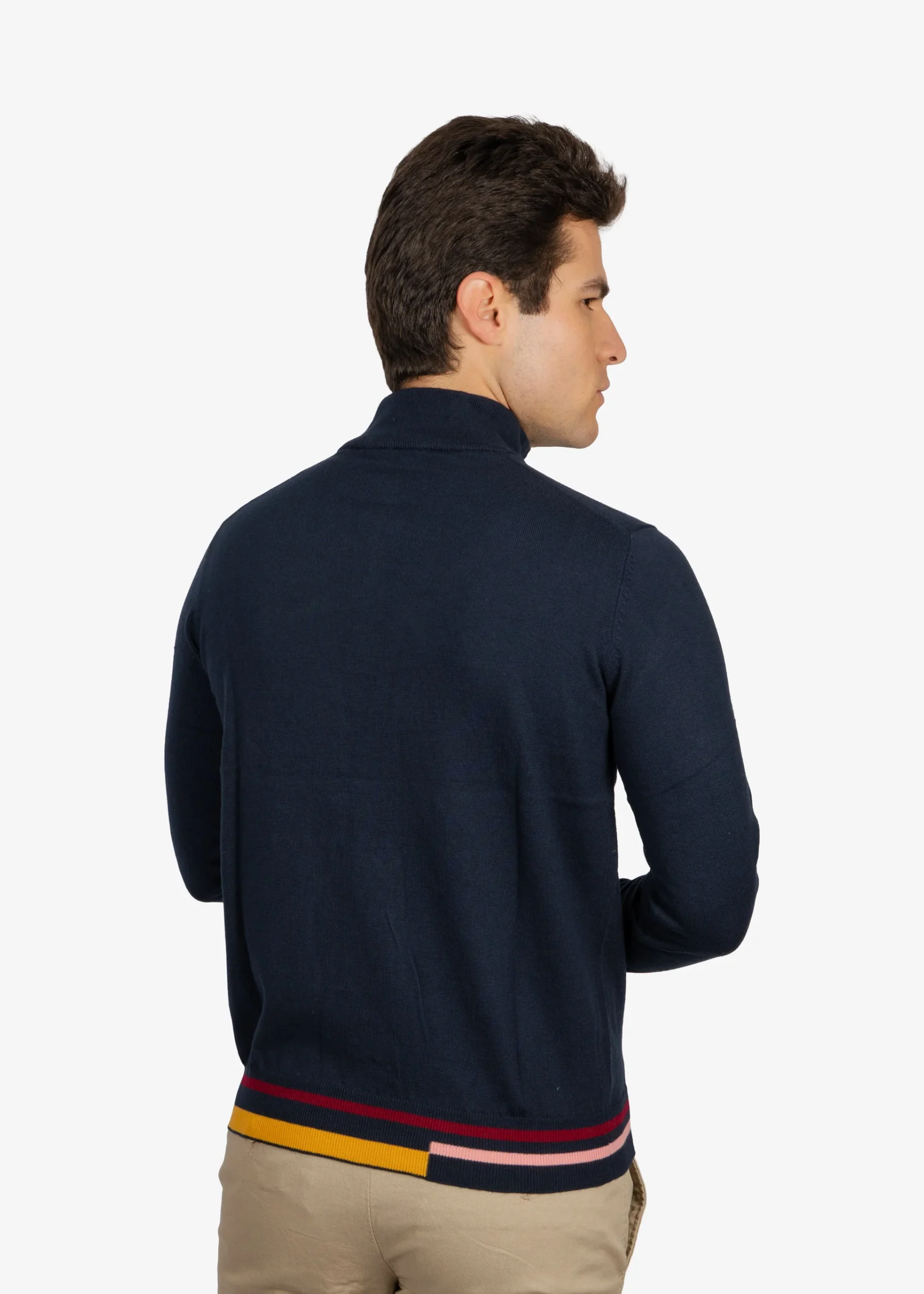 Sweater Halfzip Azul Oscuro H&B - Imagen 3