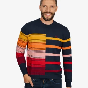 Sweater Cuello Redondo con Rayas H&B