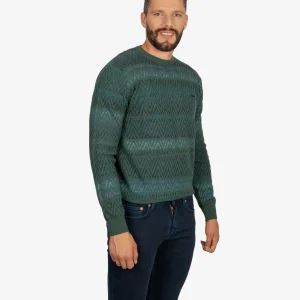 Sweater Cuello Redondo Verde Diseño