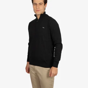 Sweater Halfzip Negro H&B