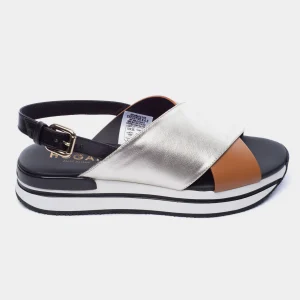 Sandalias Dama Plateadas H.