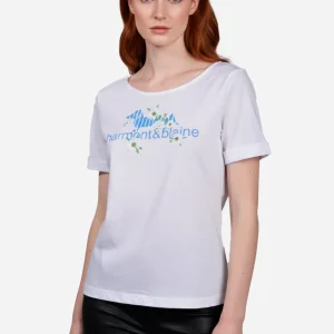 Camiseta T-Shirt Dama Blanca Logo H&B