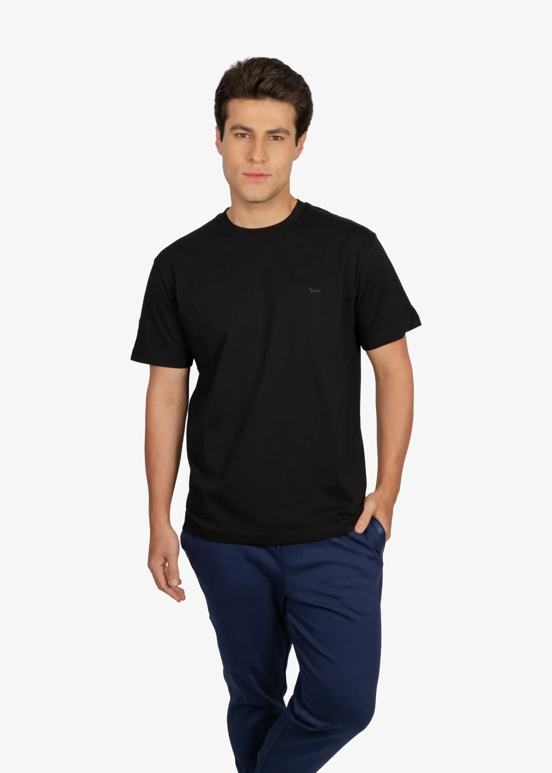 Camiseta Tshirt Negra Algodón H&B