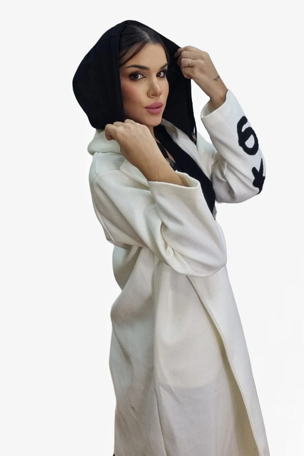 Abrigo Koker Capucha Beige - Imagen 9