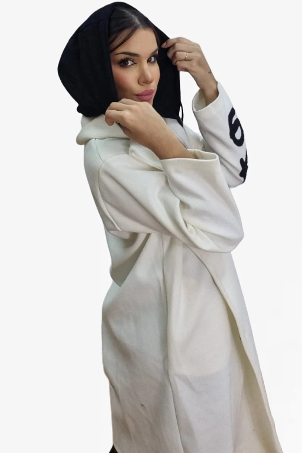 Abrigo Koker Capucha Beige - Imagen 8