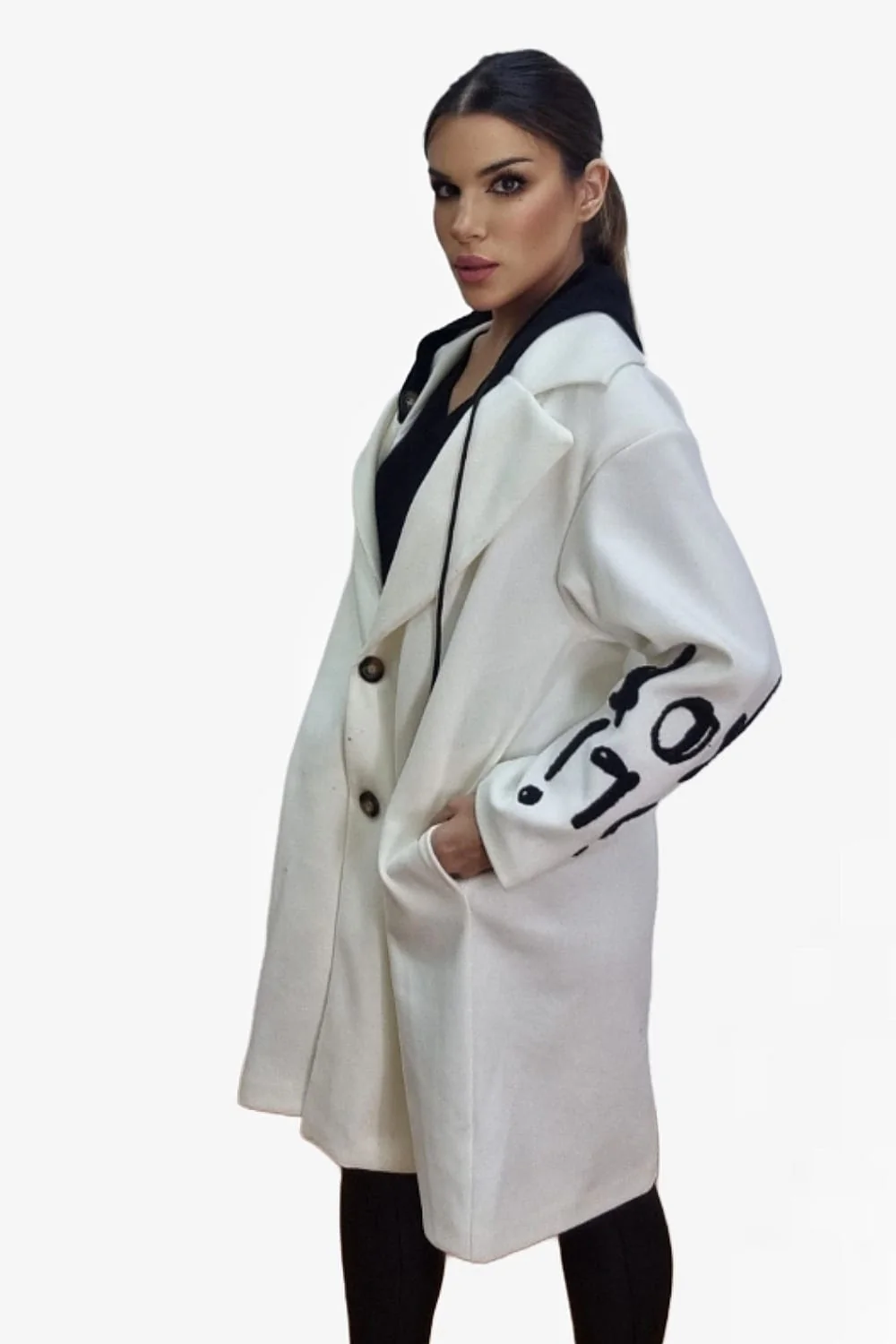 Abrigo Koker Capucha Beige - Imagen 6